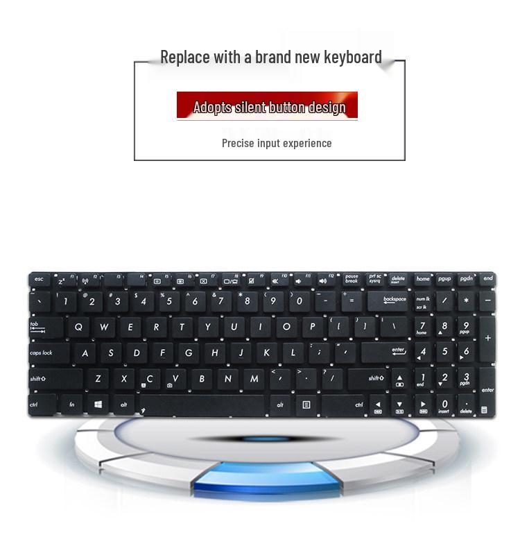 Compatible ASUS Keyboard: N56V/VV, U500VZ, N76, R500V/R505, and S550C for US/RU Models