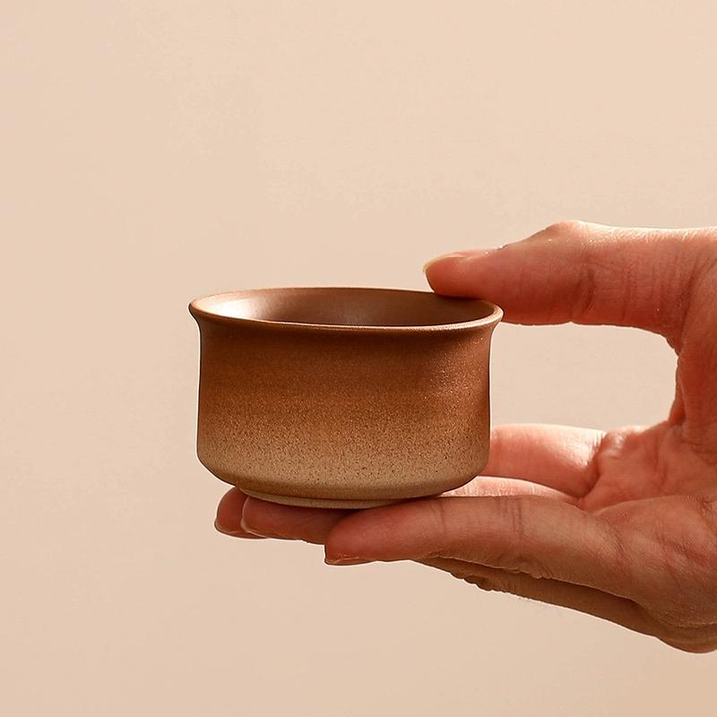 

Household Ceramic Tea Cup Small Capacity Teacup Chinese Style Tea Cup Diesel Fired Stove for Boiling Tea and Drinking Utensils 5.9x3.4cm 60ml