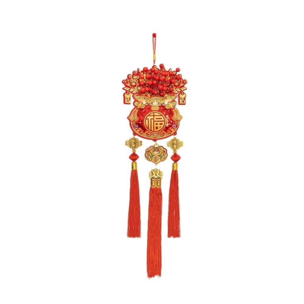New With Tassel Chinese New Year Decoration Chinese Style Lucky Charm Wall Hanging Ornament Spring Festival Ornament Home