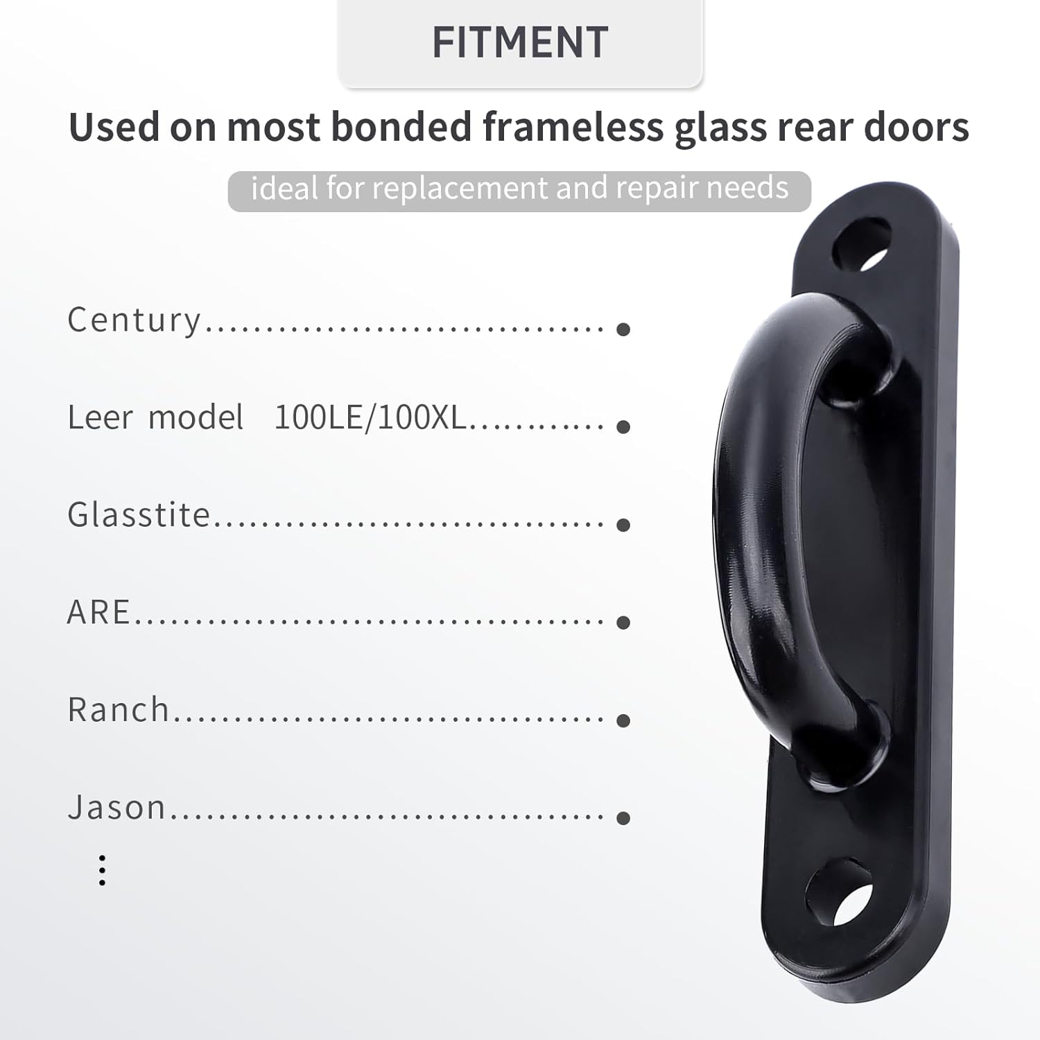 

2Pcs 4in Rotary Latch D Shape Striker Plates, Universal Compatible with Century Leer 100LE 100XL and More D Loop Truck Topper Cap Replacement Parts,