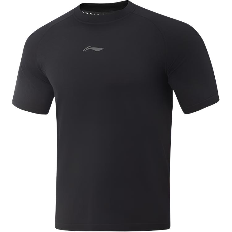 

Li-Ning Professional Basketball Series Round Neck Pullover Comfortable Versatile Sports Simple Casual Solid Color Short Sleeve T-Shirt ATSV161-1 M