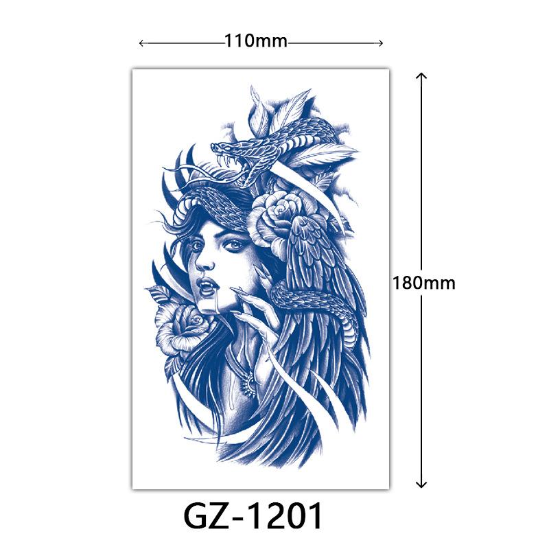 Herbal Tattoo Stickers, Juice Tattoo Stickers, Semi-Permanent English Letter Tattoo Stickers Tattoo