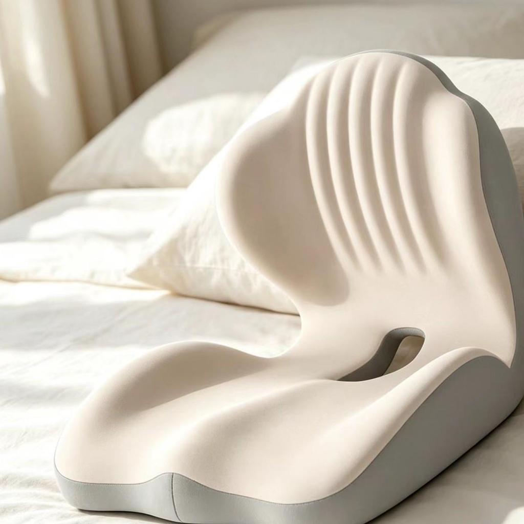 Ergonomic Memory Foam Chair with Lumbar Support for Posture Correction and Pressure Relief