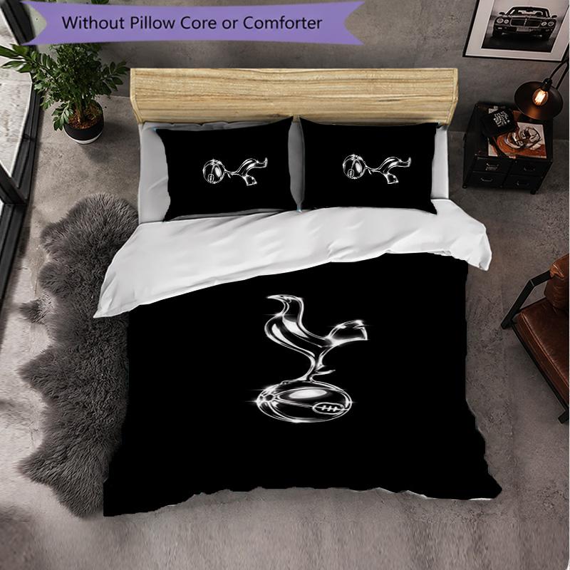 Tottenham Hotspur 3-delige Beddengoedset Zachte Dekbedovertrekset met Kussenslopen Bedrukte Slaapkamer Decoratieset voor Thuis