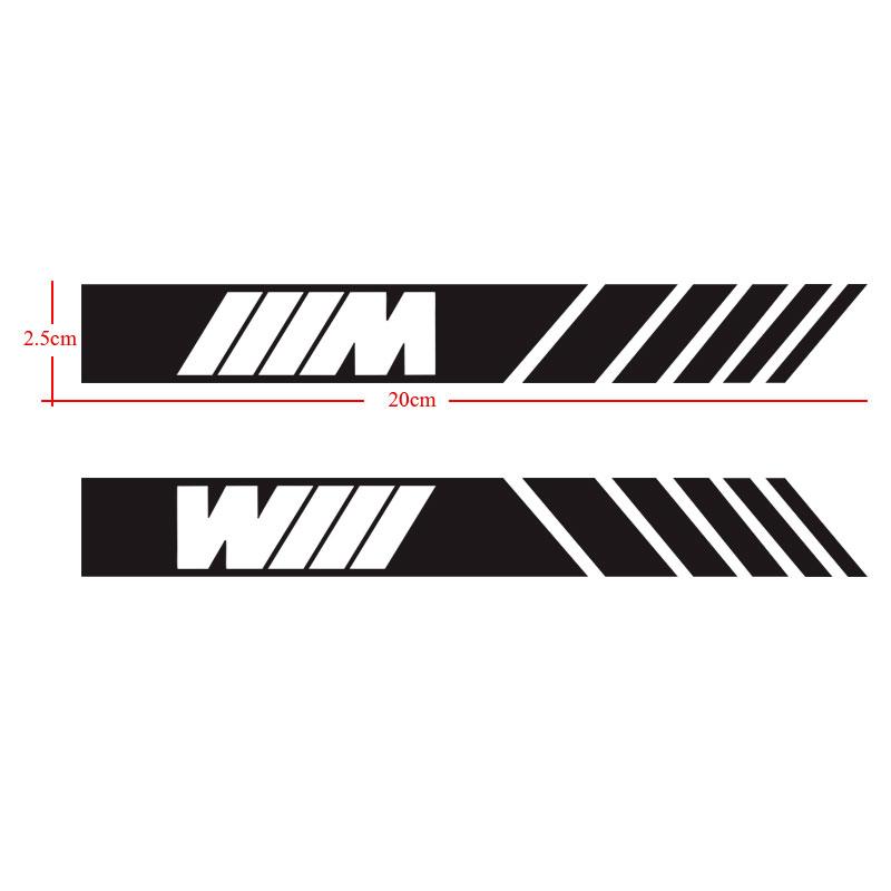 2Pcs Car Stripe Stickers Rearview Mirror Reflective Vinyl Decals Decoration For BMW M E34 E36 E60 E90 E46 E39 E70 F10 F20 F30 X5 X6 X1 M3 M5 M6 E71