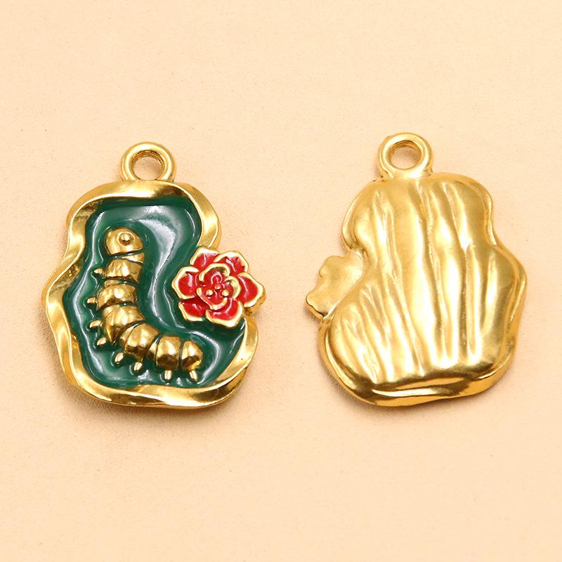 Colorful Enamel Insect Pendants: Ant, Dragonfly, Beetle – DIY Jewelry Accessories (4 Styles)