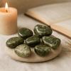 Epidote Snowflake Tumbled Stones – Large African 6 Pieces
