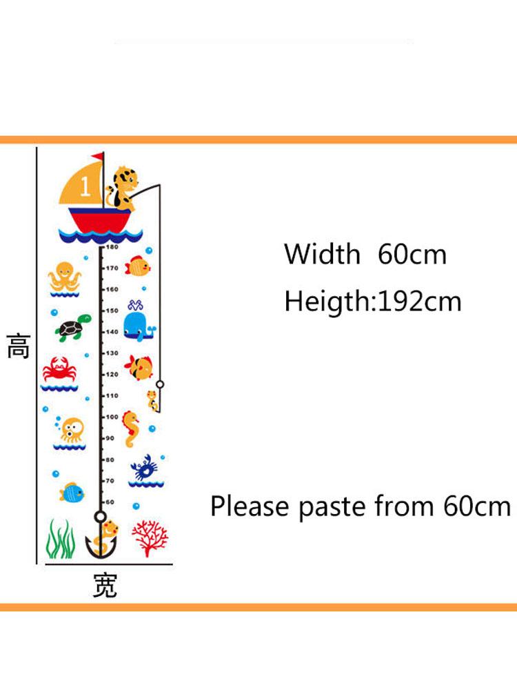 Cartoon Height Measure Decals For Kids Room Wall Decor Growth Children Chart PVC Wall Stickers Bedroom Decor DIY Wall Mural Art