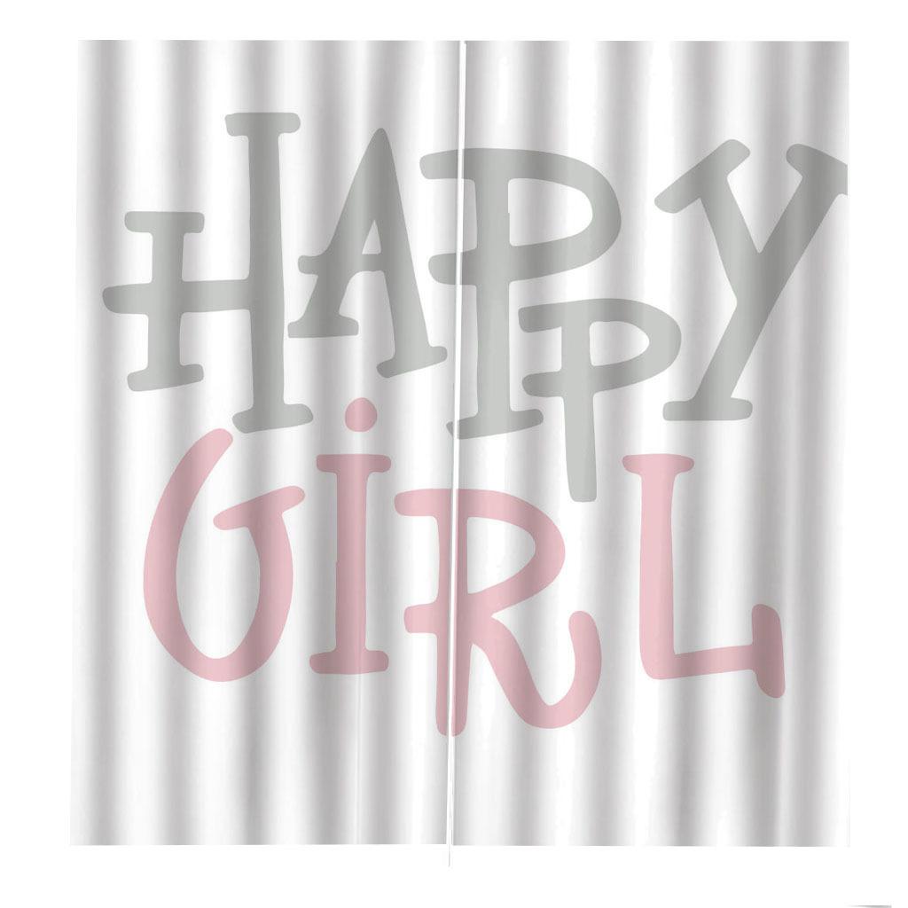 High Density Blackout Curtains Alphabet Series Digital Printing Curtains