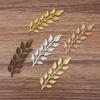 20pcs 19x64mm DIY Leaf Copper Charm Pendant Gold Color Accessories for Necklace Jewelry Making Components Handmade Craft