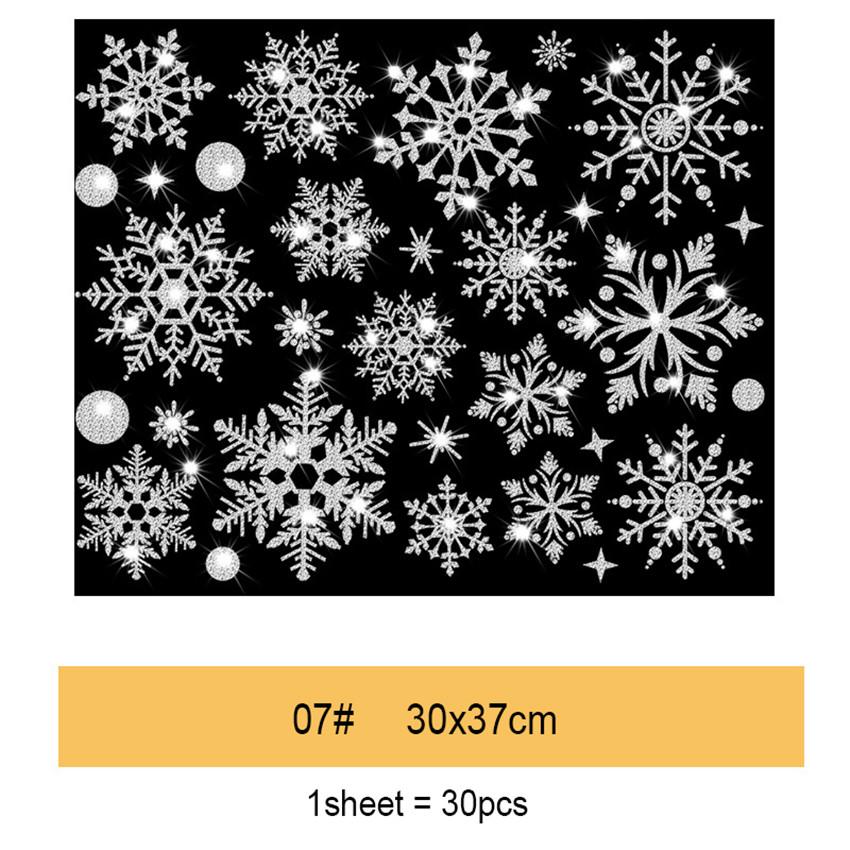 29/22Pcs Snowflake Electrostatic Wall Stickers Window Kids Room Christmas Decor Decals for Home Decor 2026 New Year Wallpaper