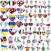 New Copper Country Flag Boutique Charm Pendant Beads Fit Original Bracelets Necklaces Diy Women Man Jewelry Gift