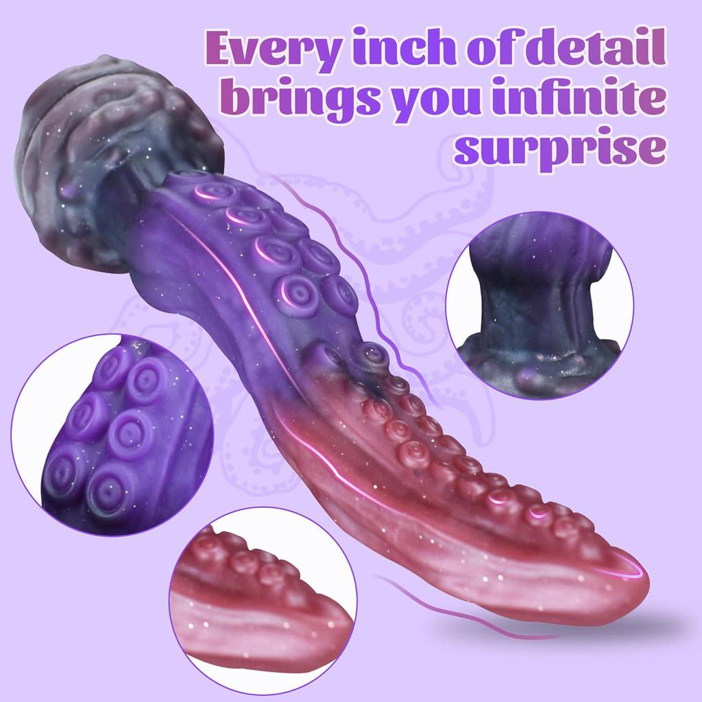 Silicone Octopus-Shaped Female Anal Plug for Post-Masturbation Use