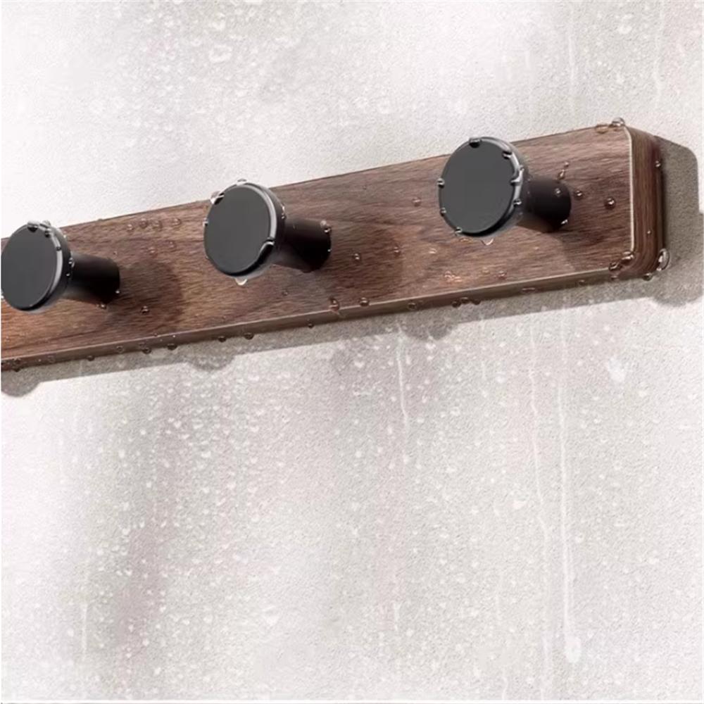 Robe Hook,Clothes Hook,Kitchen Hooks, Wood and Aluminum Towel Hanger Wall Mounted Towel Hooks Kitchen Hooks Bathroom Accessories