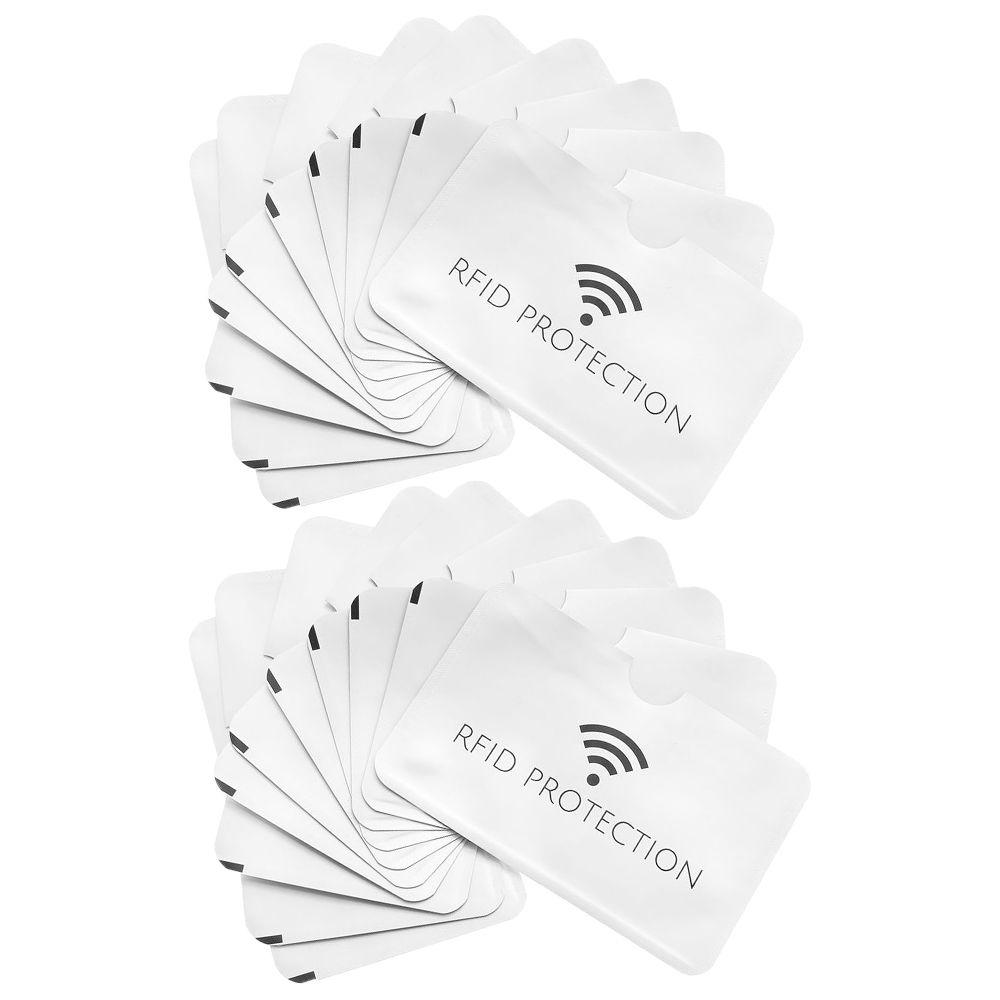 

Серебряный блокирующий считыватель кошелька для кредитных карт покрывает противоугонный чехол для держателя карты RFID ID