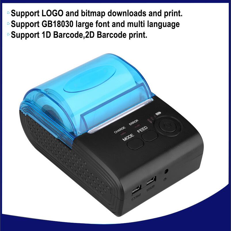 58mm Bluetooth 4.0 Portable Wireless Thermal Printer