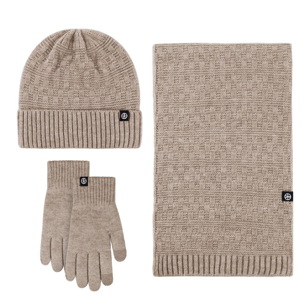 Adult Winter Touch Screen Knitted Gloves for Women Double Layer Plus Velvet Warm Cold proof Five Finger Gloves Riding Anti Slip Gloves for Men