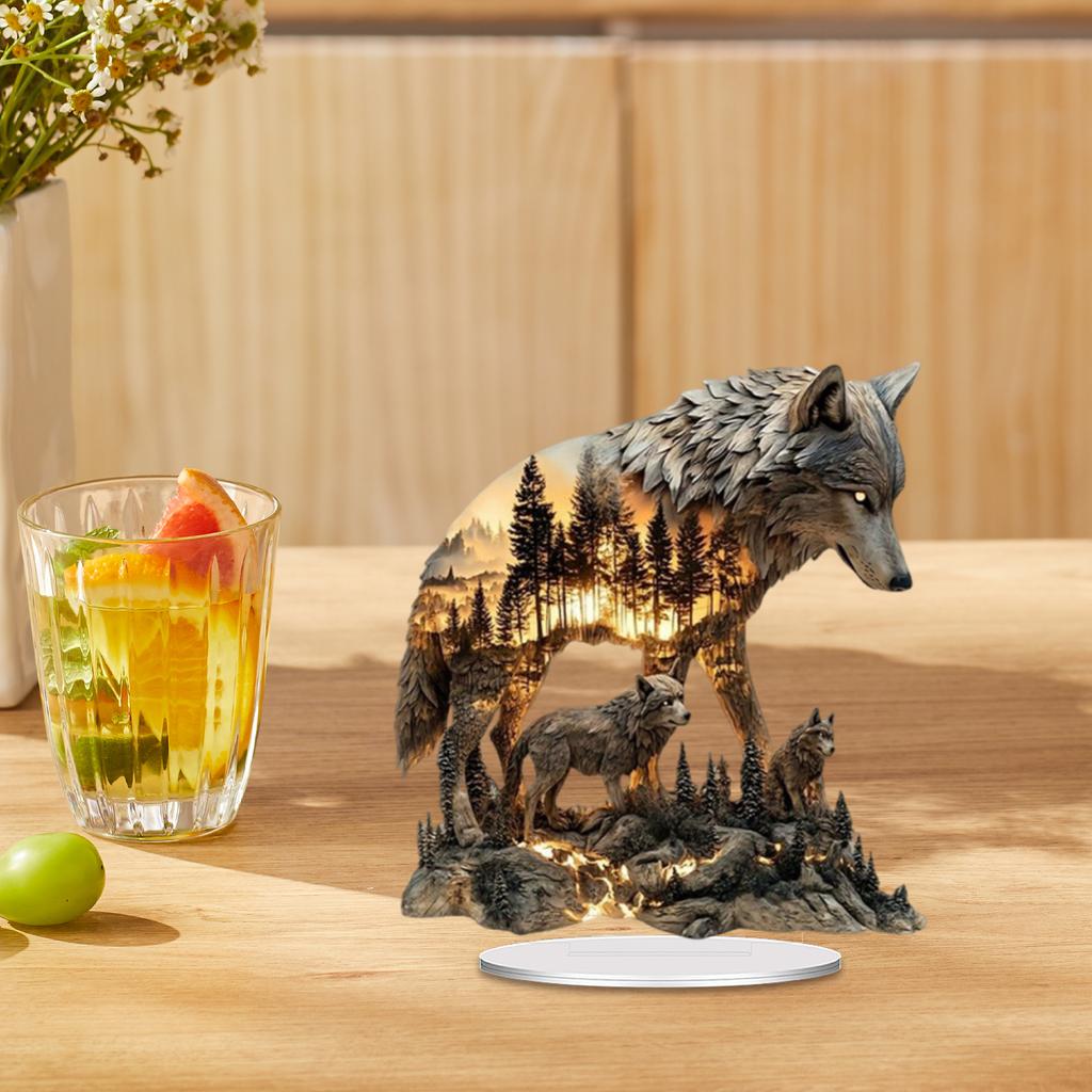 Acrylic 3D Mythical Ornaments Statue Retro Western Fantasy Themed Acrylic Decorations for Living Room Home Office Accessories