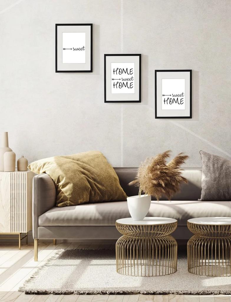 Poster Frame Portrait Photo 30X40 Cm Black With A4 21X30 Passe-Partout Plexiglass