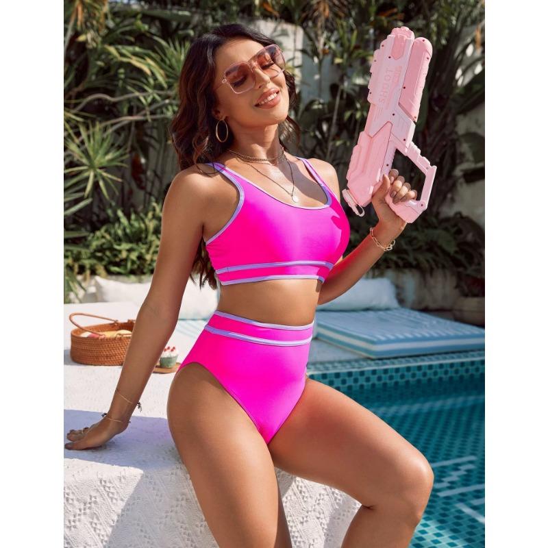 New sexy swimsuit women's bikini bikini split contrasting multi-color swimsuit