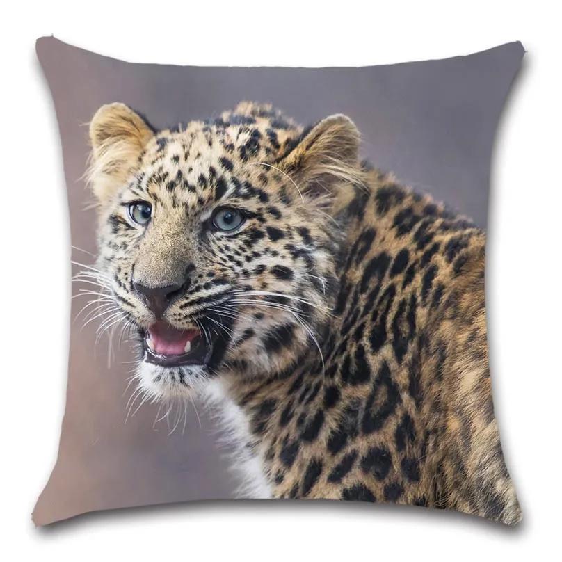 Cushion Cover for Home Decoration, Animal, Giraffe, Big Cat, Zebra, for Sofa, Chair, Car Seat, Friend, Bedroom, Gift