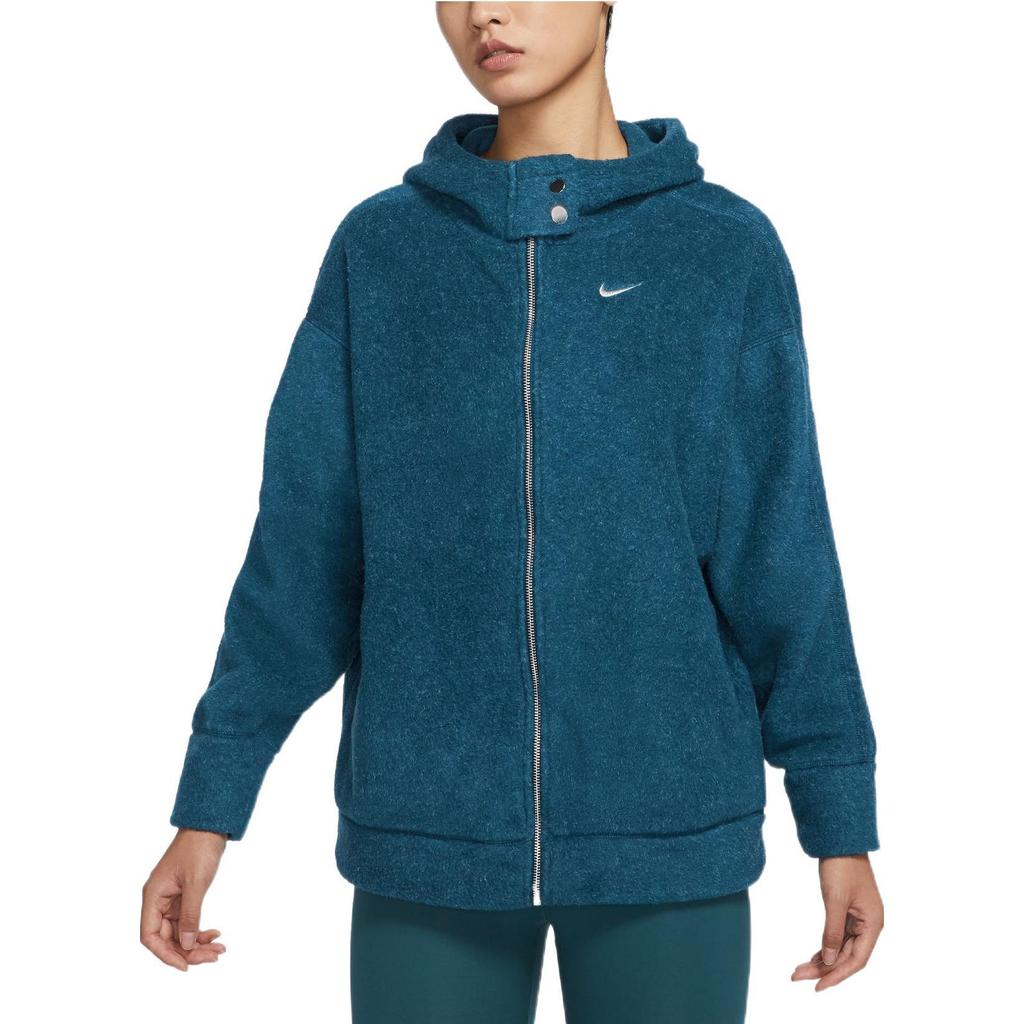 Nike Logo Solid Color Long Sleeve Hooded Jacket Women jackets Wisteria-Blue DQ1170-460