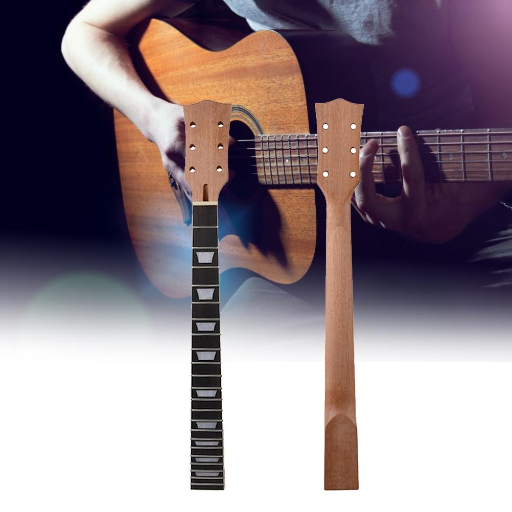 Guitar Neck 22 Fret 24.5 Inches Mahogany Rosewood Fretboard Guitar Neck for Electric Guitar Neck