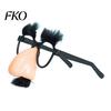 Thick Eyebrow Novelty Glasses Funny Big Nose with Eyebrows And Curly Beard Disguise Eyewear for Costume Parties Halloween Photo Booths Props