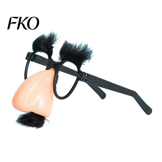 Thick Eyebrow Novelty Glasses Funny Big Nose with Eyebrows And Curly Beard Disguise Eyewear for Costume Parties Halloween Photo Booths Props