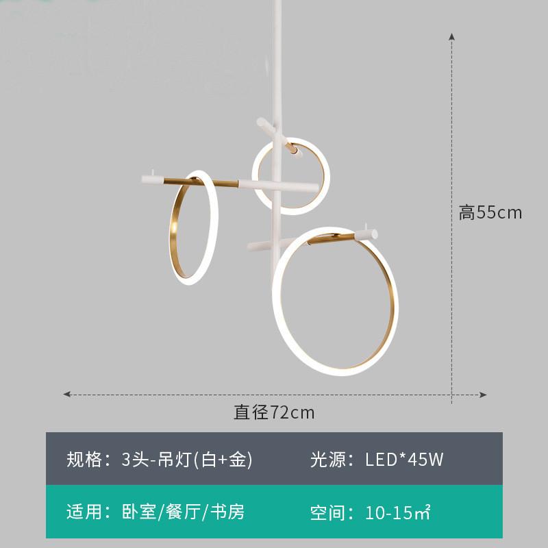 Ring Pendant Light for Restaurant Living Room Decoration Led Hanging Lamp Fixture Kitchen Furniture Living Room Suspension