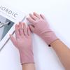 Female Cloth Outdoor Cold Proof Solid Color Fingerless Gloves Warm Gloves Half-finger Women Mittens