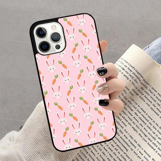 Cartoon Rabbit Bunny Phone Case For iPhone 17 Air 14 13 12 16Pro Max 15 Plus Max Cover Shell