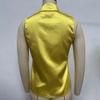 Women's Satin Sleeveless Shirt Button Cardigan Top