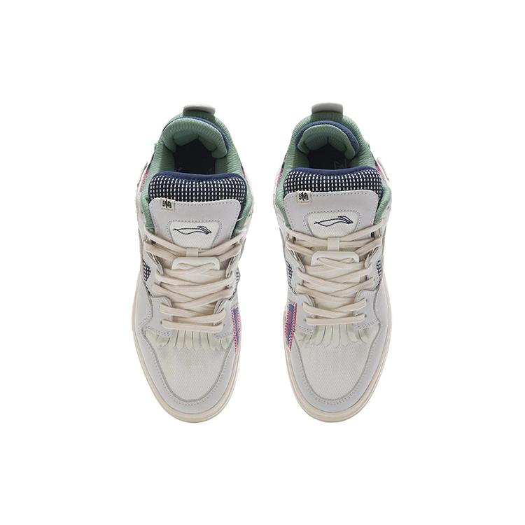 Li Ning Wave Pro Slip Resistant, Abrasion Resistant, Lightweight Low top Skateboard Shoes Men's Gray Green AECR097-1