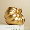 BRGolden Pumpkin Halloween Ornament Art Sculpture Room Display Statue Home Accessories Decoration Crafts Figurines MiniaturesEY