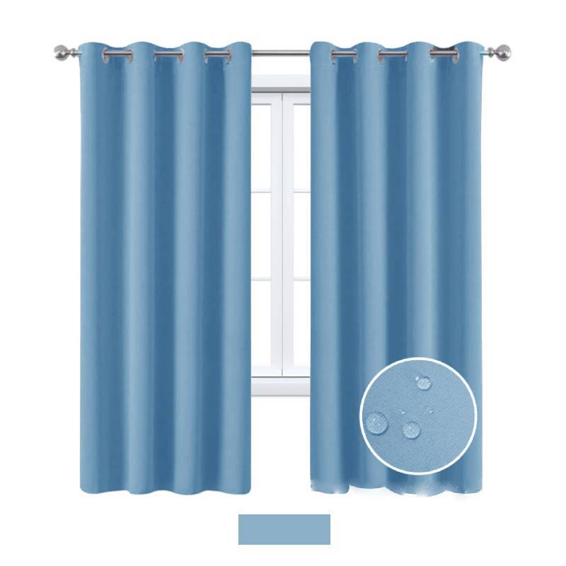 Nordics Full Blackout Solid Color Curtain With Polyester Fabric For Living Room And Bedroom Windows