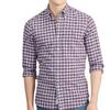 Polo Ralph Lauren Ss24 Xadrez Logotipo Pônei Bordado Manga Longa Camisa Oxford Homem camisas Roxo 710816534-002