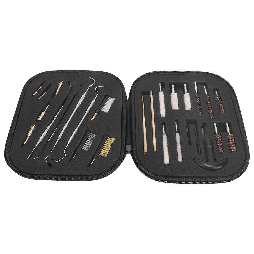 28PCS Hunting Supplies Cleaning Kit Copper Barrel Cleaning Rod Kit with Carrying Case for Pipe Dust