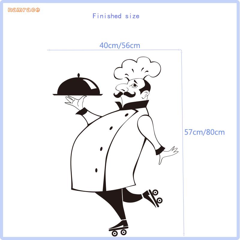 Funny Chef Wall Stickers For Kitchen Tile Glass Walls Waterproof Vinyl Wall Sticker Home Decor Wall Decals House Decorationgg-49