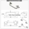 304 Stainless Steel Heavy-Duty Folding Handle for Industrial Equipment
