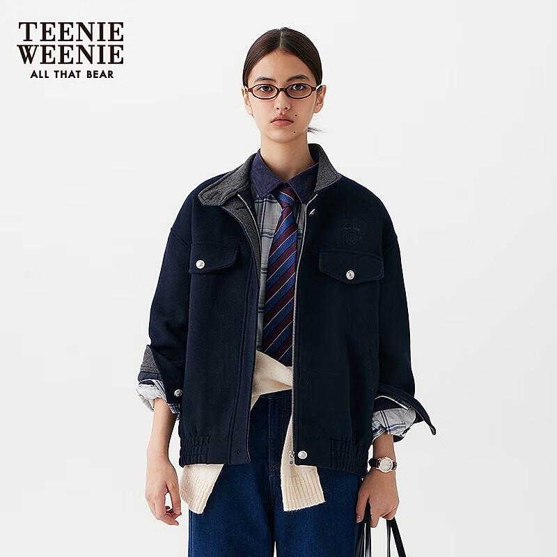 Teenie Weenie Women's Retro Stand-Collar Sweater Coat