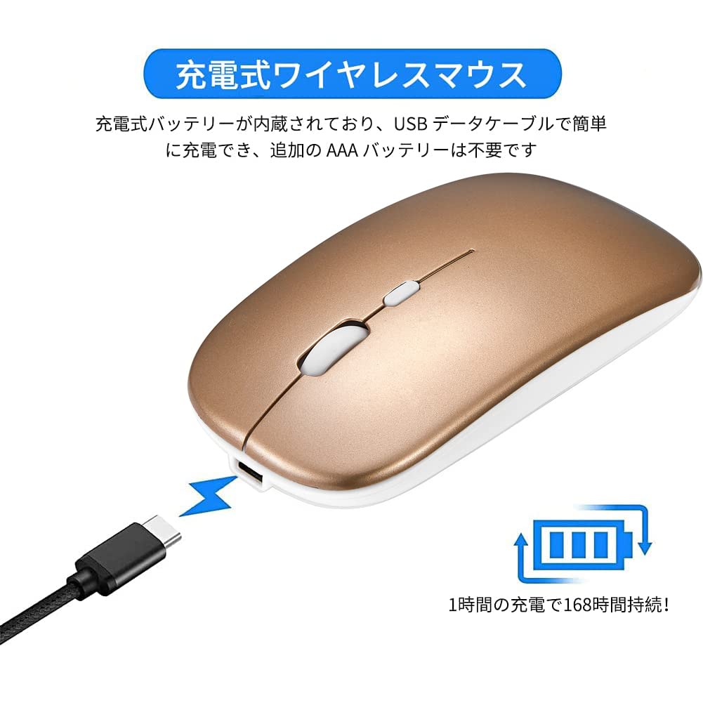 Bluetooth 5.1 Dual-Mode Wireless Mouse, 2.4G Mouse, Rechargeable, Silent, Energy-Saving, High Sensitivity, 3 DPI Modes, Supports Computers,