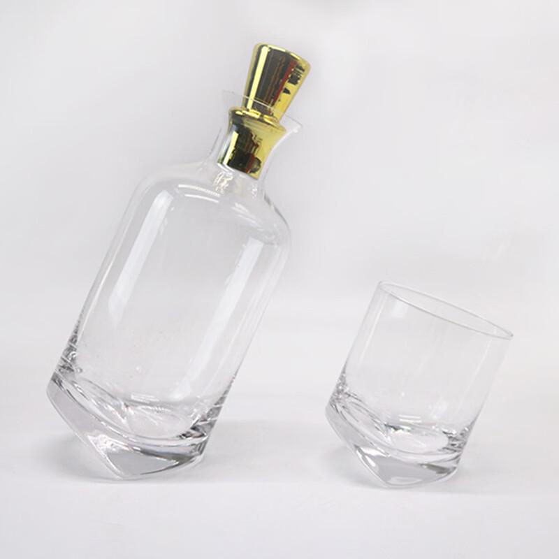 

Хрустальный графин Shangqi с золотой крышкой и пробкой