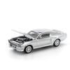 Genesis Company POP RACE Shelby Mustang GT500 Silver Chrome Finished Model PR640312 1/64