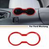 For Ford Mustang 2024+ ABS Red Interior Cup Holder Trim Cover Decor Accessories