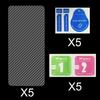 5Pcs Carbon Fiber Back Screen Protector Film Sticker For iPhone 11 12 13 Mini 14 15 16 17 Pro Max X XR XS XS Max SE 2020 6 6s 7 8 Plus