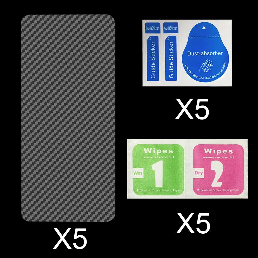 5Pcs Carbon Fiber Back Screen Protector Film Sticker For iPhone 11 12 13 Mini 14 15 16 17 Pro Max X XR XS XS Max SE 2020 6 6s 7 8 Plus