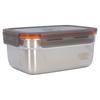 Recipiente de Armazenamento de Alimentos de Aço Inoxidável Multiuso Seguro Ecológico À Prova de Vazamentos Retangular Alimentos
