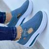 Fashion Summer New Breathable Mesh Wedge Casual Sport Shoes Plus Size 43 Non Slip Woman Vulcanize Shoes Platform Women Sneakers