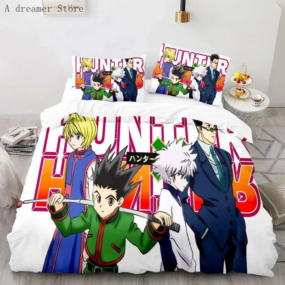 3d Hunter X Hunter Bedding Set Twin Full Queen Size Anime Bed Set Children Kids Duvet Cover Bedroom Home Decor
